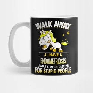 funny endometriosis grumpy unicorn warrior Mug